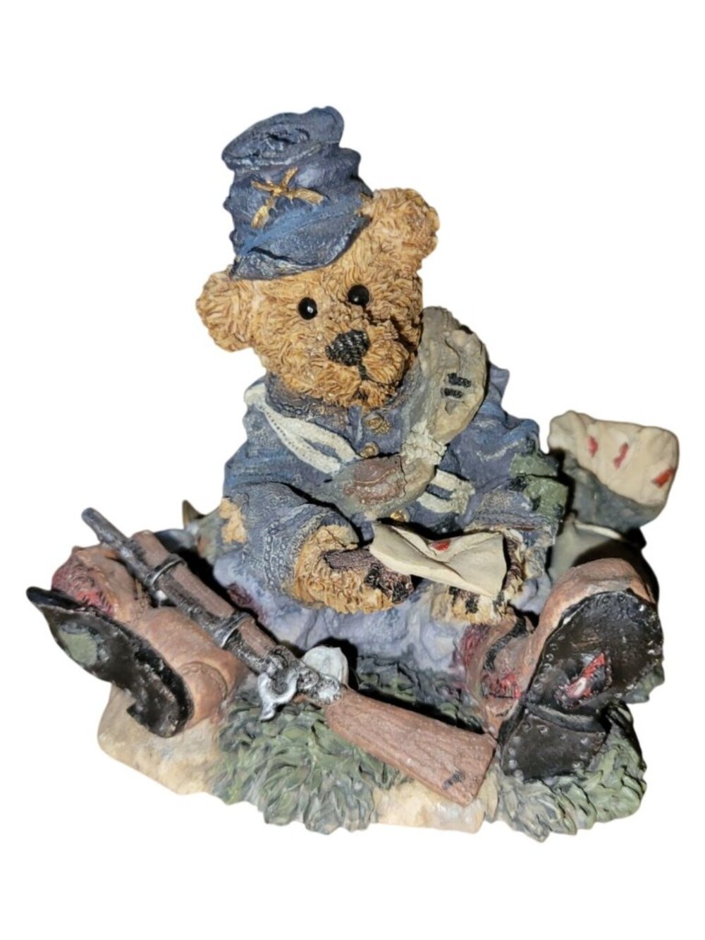 Boyds Bearstone Union Jack Love Letters 2263 Retired Civil War Soldier Bear 1995